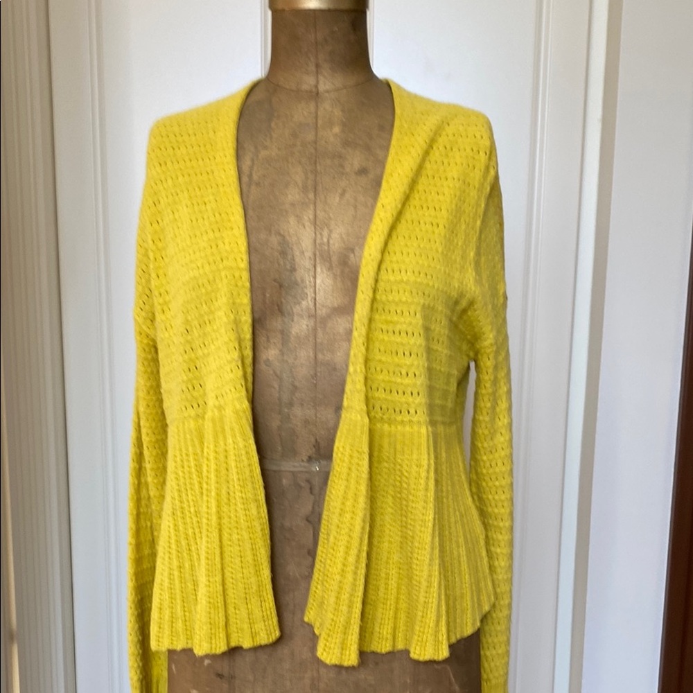 Moth Yellow Cardigan with Relaxed Fit and Long Sleeves. In excellent condition.